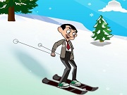 Play Mr.Bean Skiing Fun Game Online